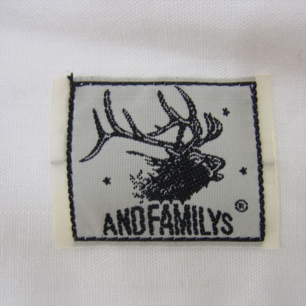 ANDFAMILYS アンドファミリー SHL-2302727 Selvedge Chambray Shirts バンドカラー シャンブレー 長袖 シャツ ホワイト系 XL【美品】【中古】