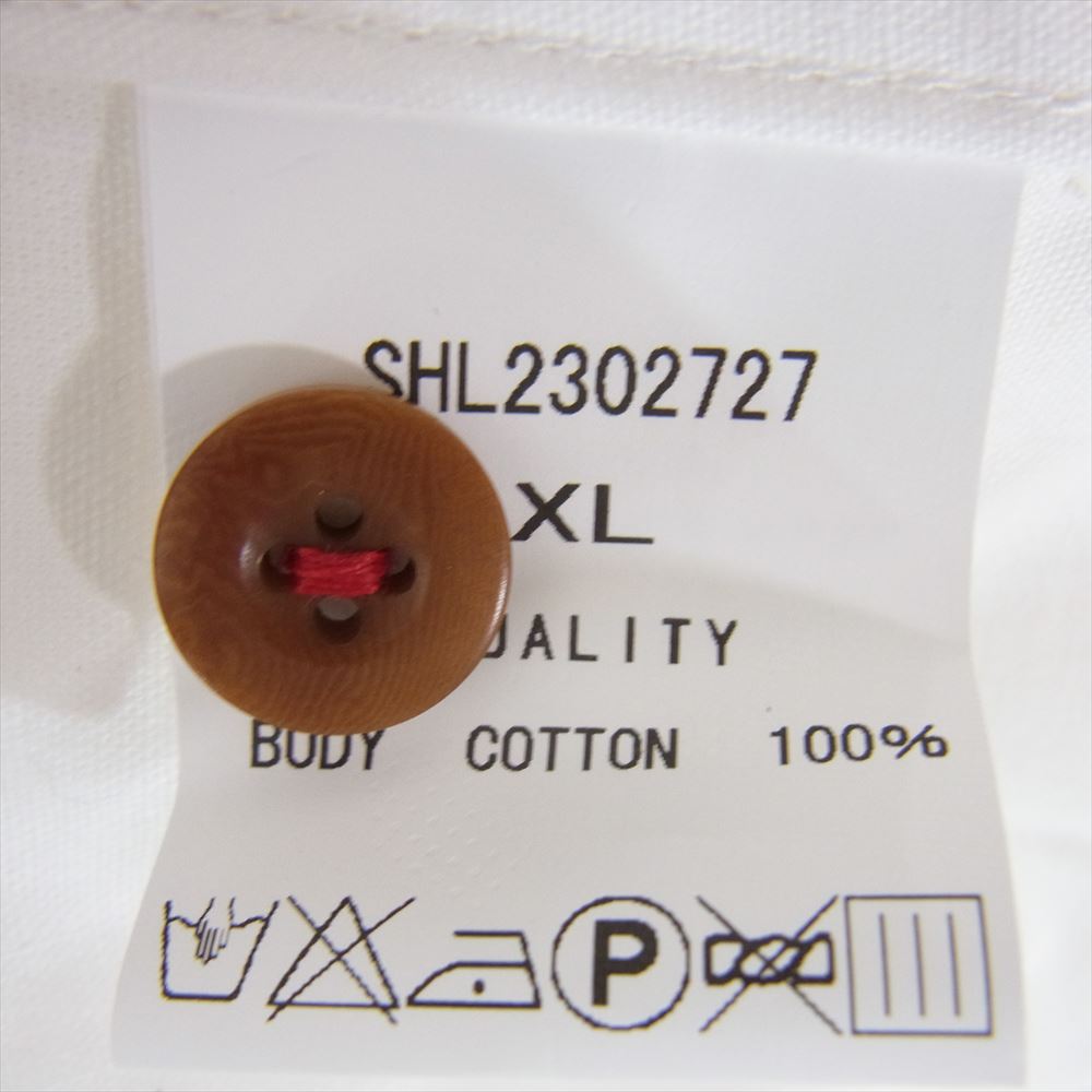 ANDFAMILYS アンドファミリー SHL-2302727 Selvedge Chambray Shirts バンドカラー シャンブレー 長袖 シャツ ホワイト系 XL【美品】【中古】