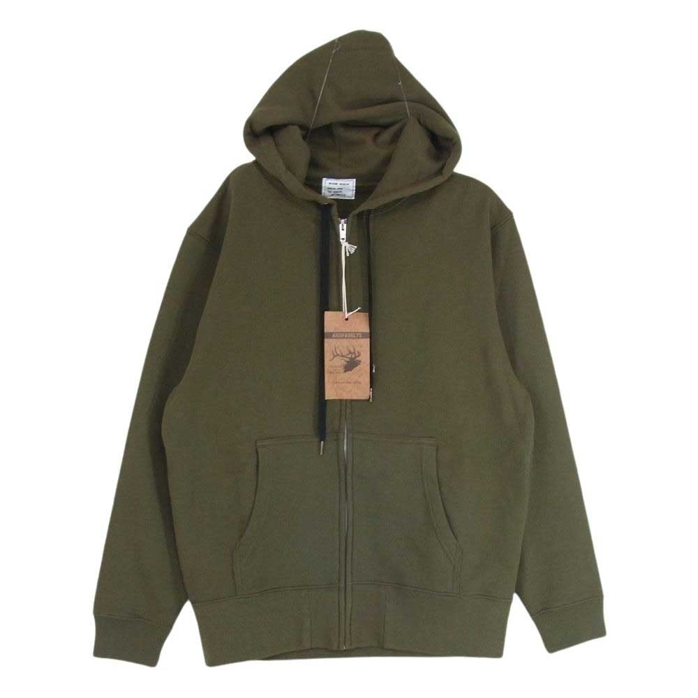 ANDFAMILYS アンドファミリー XX-23082 FULL ZIP Parka フルジップ パーカー グリーン カーキ系 M【美品】【中古】