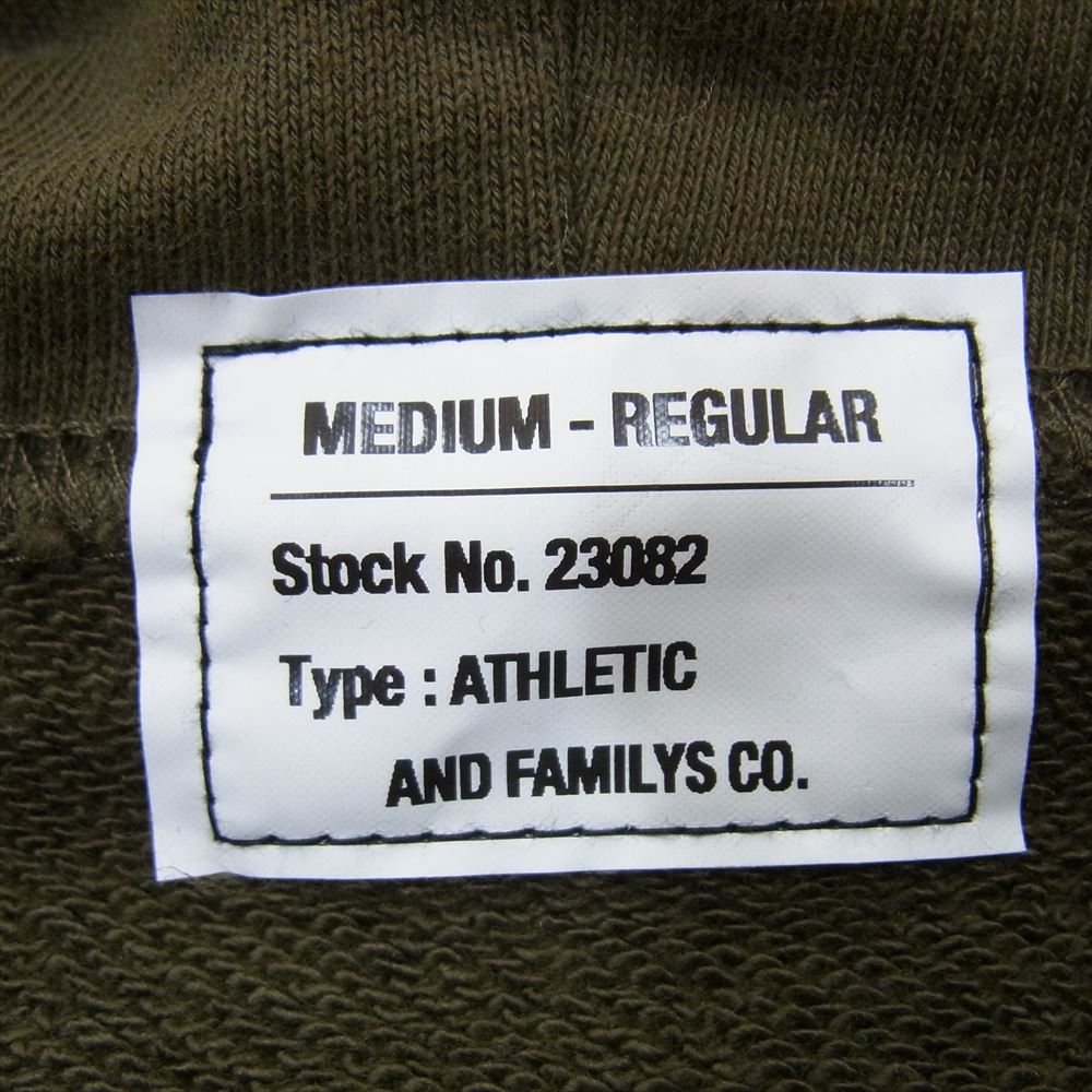 ANDFAMILYS アンドファミリー XX-23082 FULL ZIP Parka フルジップ パーカー グリーン カーキ系 M【美品】【中古】