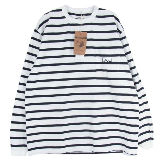 ANDFAMILYS アンドファミリー XX-22011P CN L/S Border Tee Big Chug クルーネック ボーダー 長袖 Tシャツ ブラック系 L【極上美品】【中古】