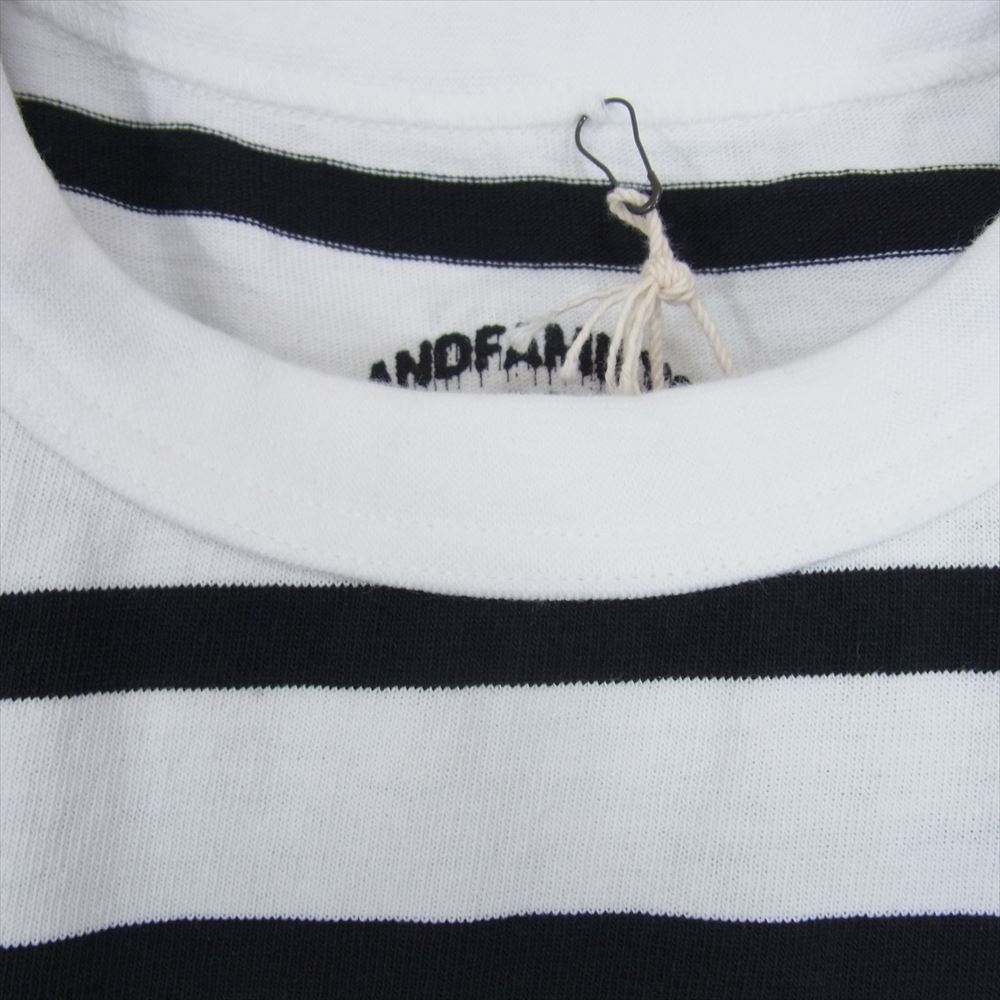 ANDFAMILYS アンドファミリー XX-22011P CN L/S Border Tee Big Chug クルーネック ボーダー 長袖 Tシャツ ブラック系 L【極上美品】【中古】