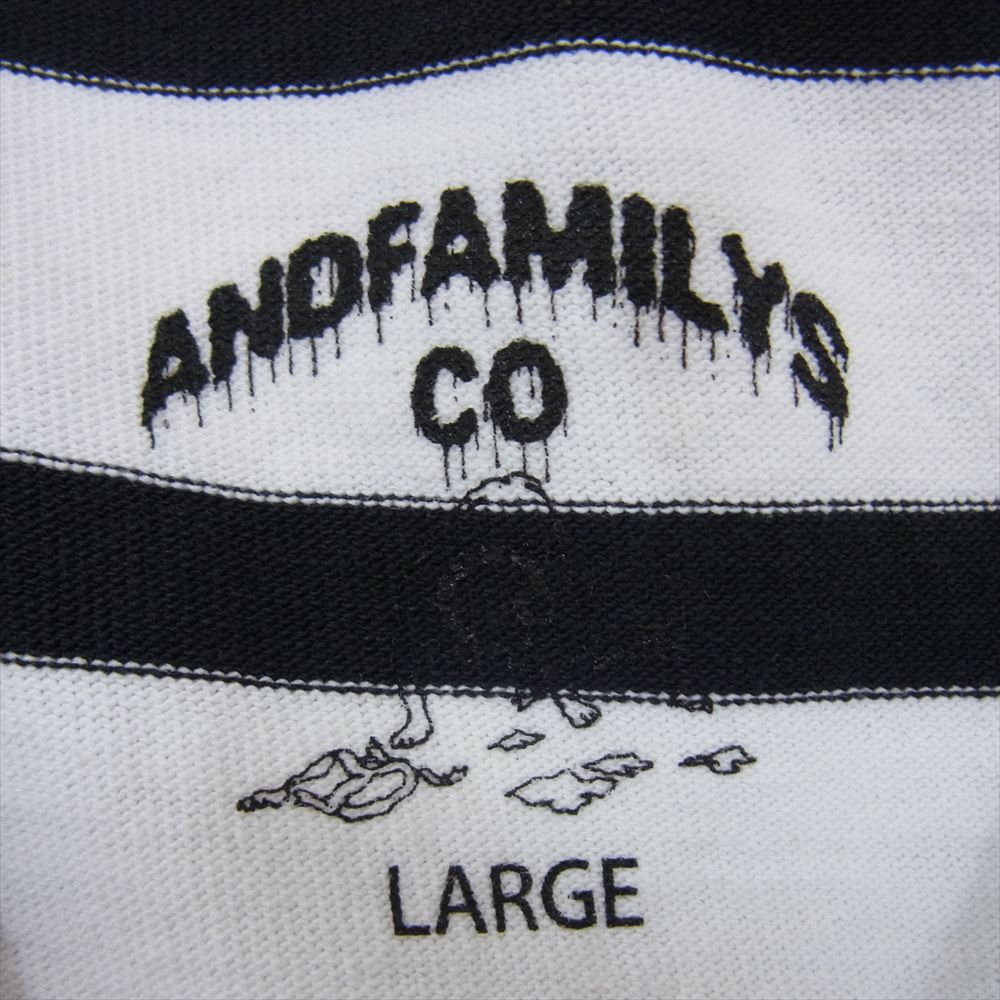 ANDFAMILYS アンドファミリー XX-22011P CN L/S Border Tee Big Chug クルーネック ボーダー 長袖 Tシャツ ブラック系 L【極上美品】【中古】