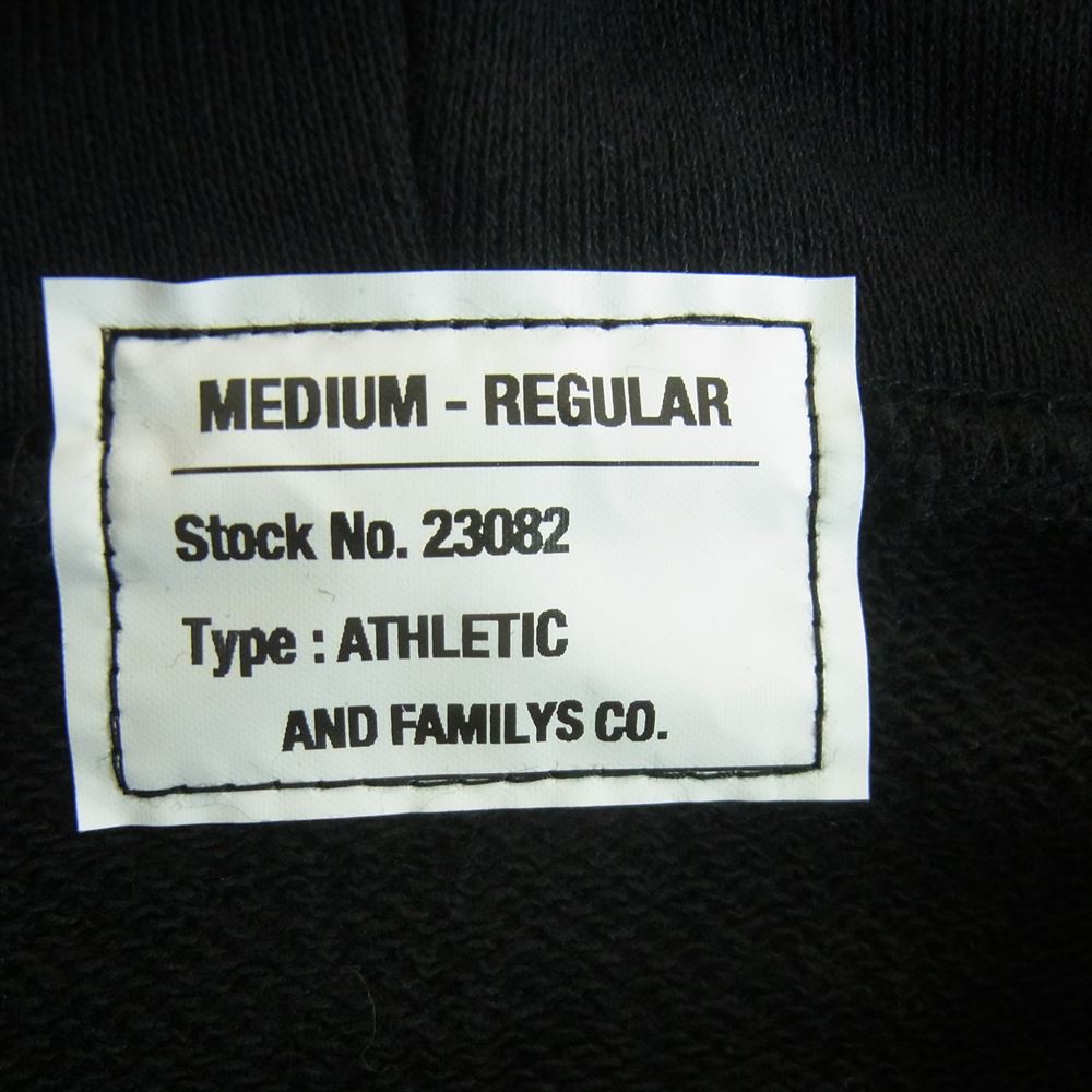 ANDFAMILYS アンドファミリー XX-23082 FULL ZIP Parka フルジップ パーカー ブラック ブラック系 M【美品】【中古】