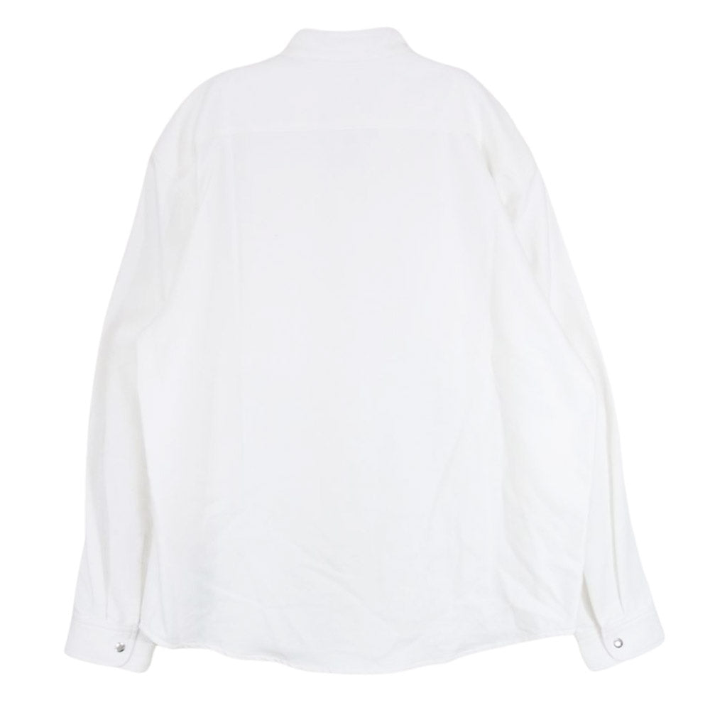 ANDFAMILYS アンドファミリー SHL-2112681 Band Collar Flannel Shirts バンドカラー フランネル 長袖 シャツ ホワイト系 XL【美品】【中古】