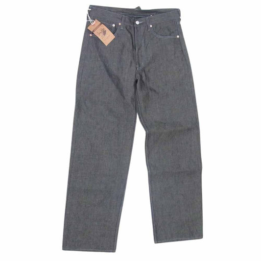 ANDFAMILYS アンドファミリー PT-2304735 6000CL DENIM PANTS コットン リネン ジップ デニム パンツ インディゴブルー系 S【極上美品】【中古】