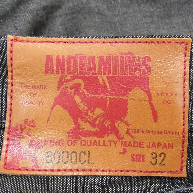 ANDFAMILYS アンドファミリー PT-2304735 6000CL DENIM PANTS コットン リネン ジップ デニム パンツ インディゴブルー系 S【極上美品】【中古】