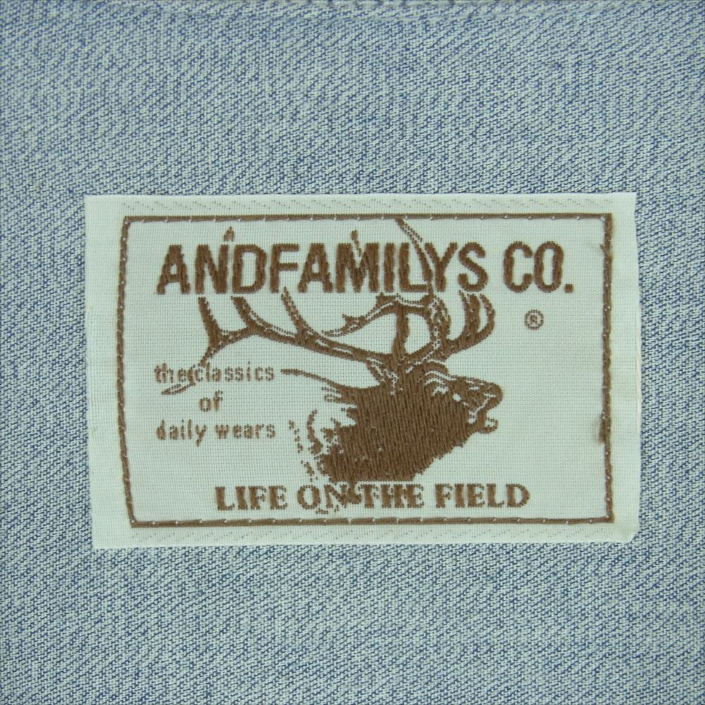 ANDFAMILYS アンドファミリー SHI-2304733 INDIGO WIDE BD SHIRTS インディゴ ボタンダウン 長袖 シャツ グレー系 XL【極上美品】【中古】