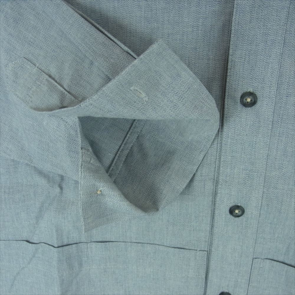 ANDFAMILYS アンドファミリー SHI-2304733 INDIGO WIDE BD SHIRTS インディゴ ボタンダウン 長袖 シャツ グレー系 XL【極上美品】【中古】