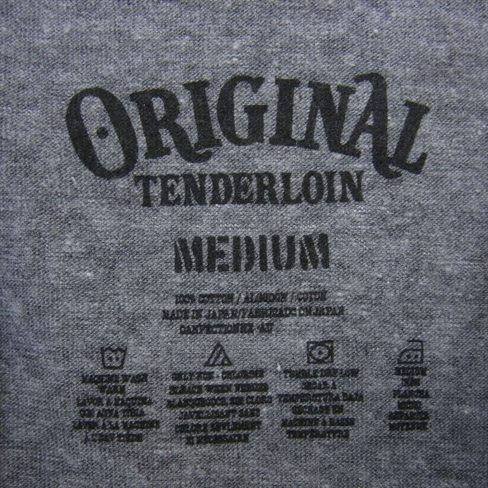 TENDERLOIN テンダーロイン 22SS TEE 2C ボルネオスカル ロゴ クルーネック 半袖 Tシャツ グレー系 M【美品】【中古】