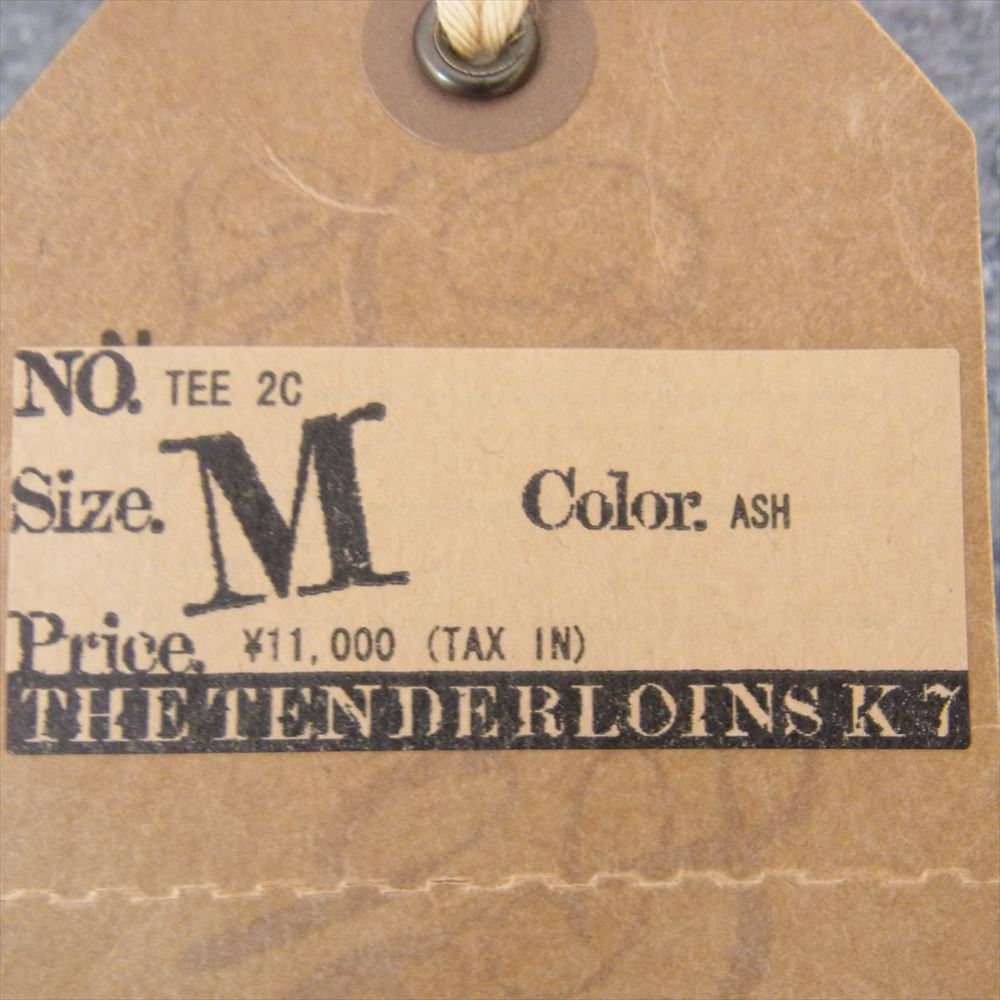 TENDERLOIN テンダーロイン 22SS TEE 2C ボルネオスカル ロゴ クルーネック 半袖 Tシャツ グレー系 M【美品】【中古】