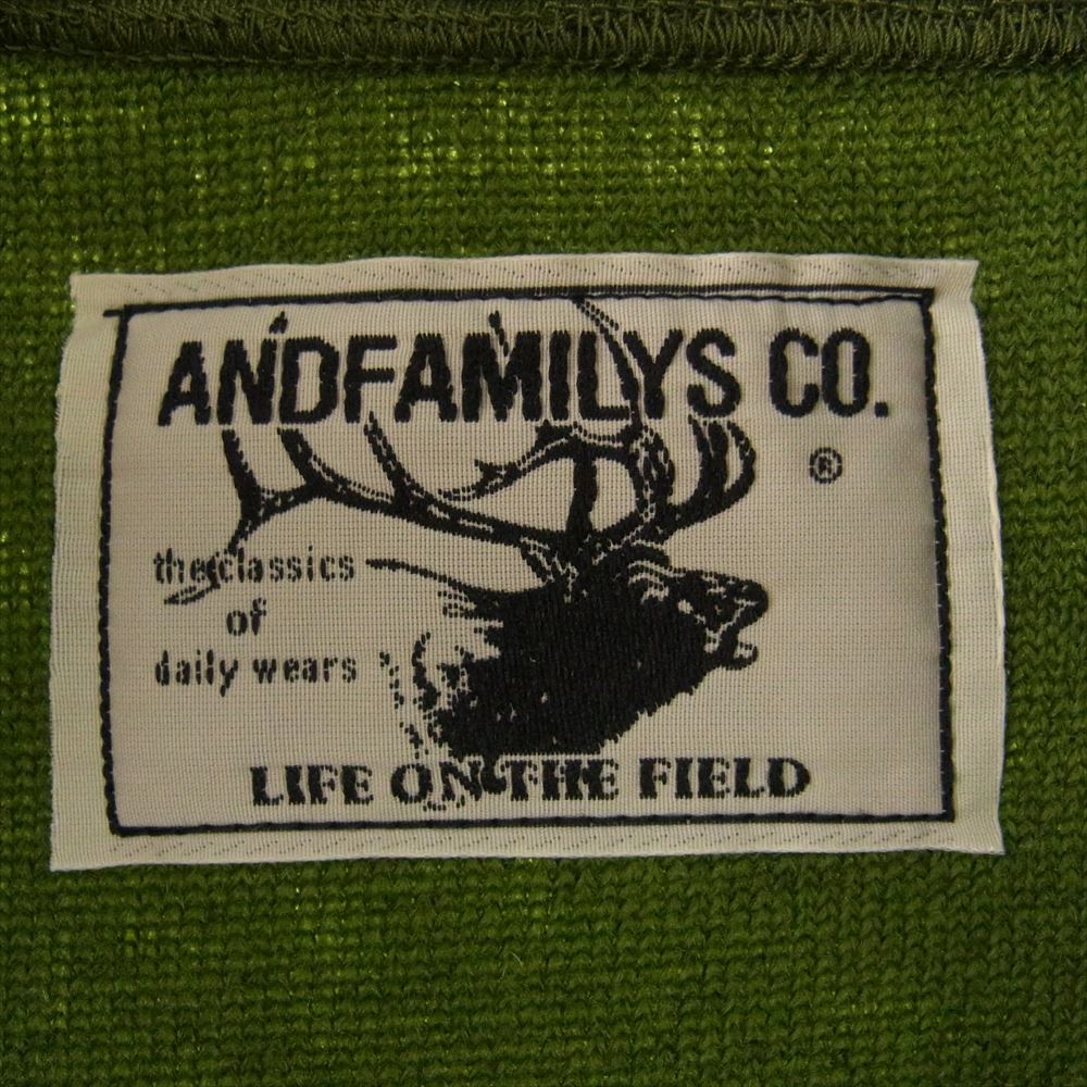 ANDFAMILYS アンドファミリー JK-2310752 ITALIAN BOA JACKET イタリアン ボア フリース ジャケット グリーン系 L【美品】【中古】