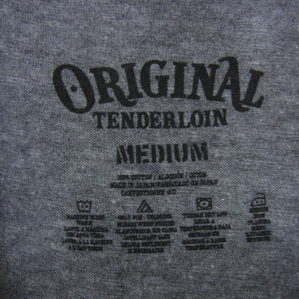 TENDERLOIN テンダーロイン 22SS LONG SLEEVE TEE 3A ロゴ プリント 長袖 Tシャツ グレー系 M【極上美品】【中古】