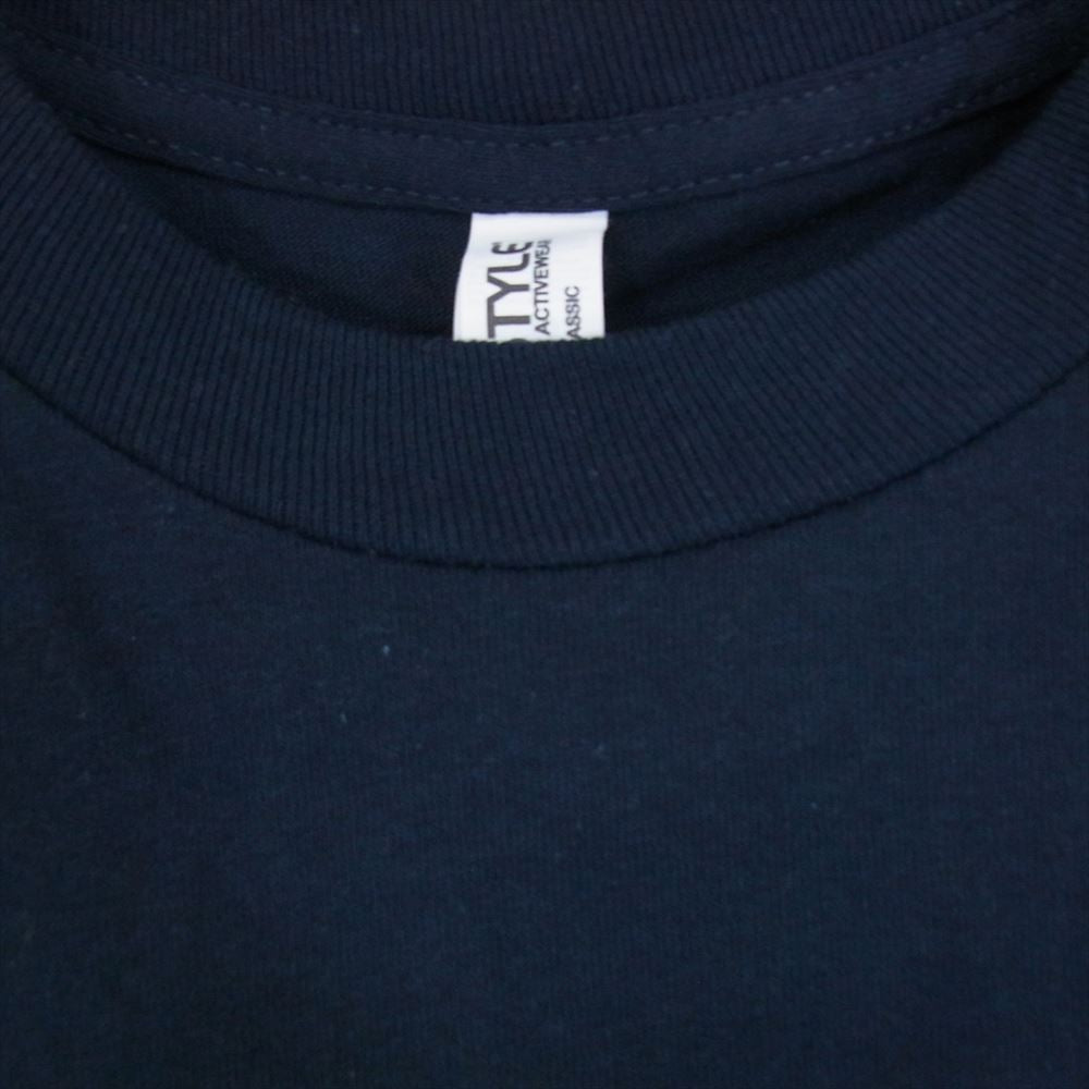TENDERLOIN テンダーロイン 22SS LONG SLEEVE TEE 3A ロゴ プリント 長袖 Tシャツ ネイビー系 M【極上美品】【中古】
