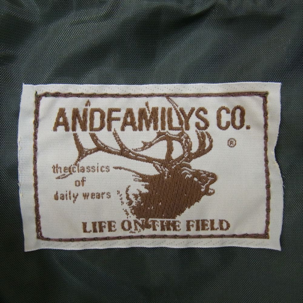 ANDFAMILYS アンドファミリー JK-2311755 WEP GONZ JACKET G-8 ゴンズ ジャケット カーキ系 L【極上美品】【中古】
