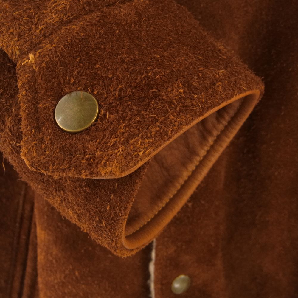 ANDFAMILYS アンドファミリー LET-2301723 SUEDE RANCH JACKET スエード ランチ 裏地ボア ジャケット ブラウン系 42【中古】