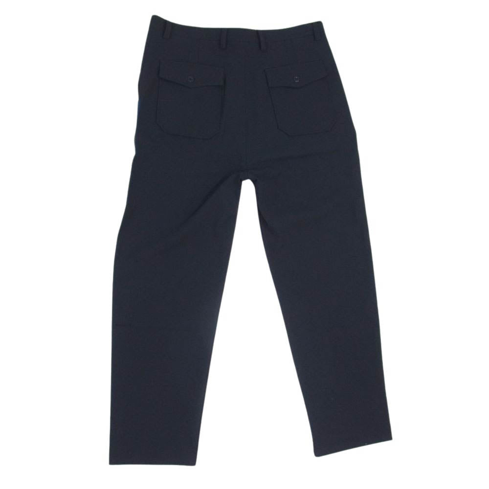 UNITED ARROWS ユナイテッドアローズ 1159-343-7562 イタリア製 CAMO リップストップ ポリエステル イージー スラックス パンツ ネイビー系 M【中古】