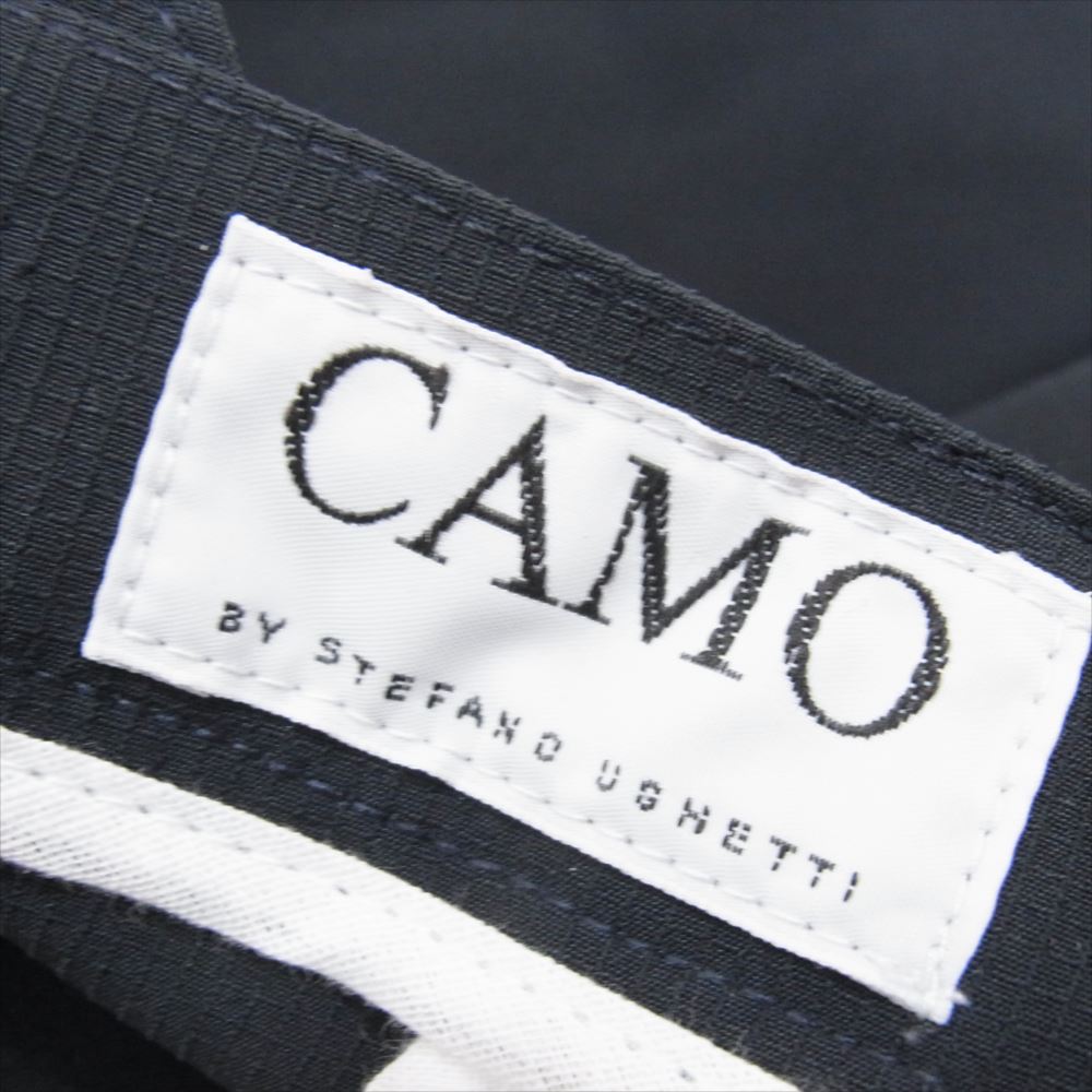 UNITED ARROWS ユナイテッドアローズ 1159-343-7562 イタリア製 CAMO リップストップ ポリエステル イージー スラックス パンツ ネイビー系 M【中古】
