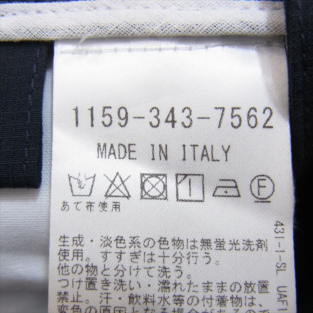 UNITED ARROWS ユナイテッドアローズ 1159-343-7562 イタリア製 CAMO リップストップ ポリエステル イージー スラックス パンツ ネイビー系 M【中古】