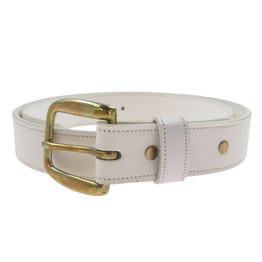 TORY LEATHER  2945 アメリカ製 イングランド ブライドルレザー ベルト ホワイト系 34【中古】