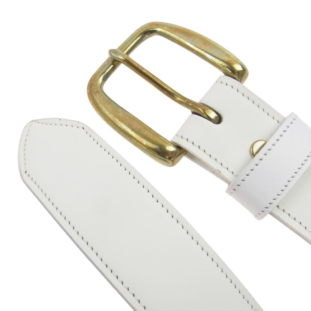 TORY LEATHER  2945 アメリカ製 イングランド ブライドルレザー ベルト ホワイト系 34【中古】