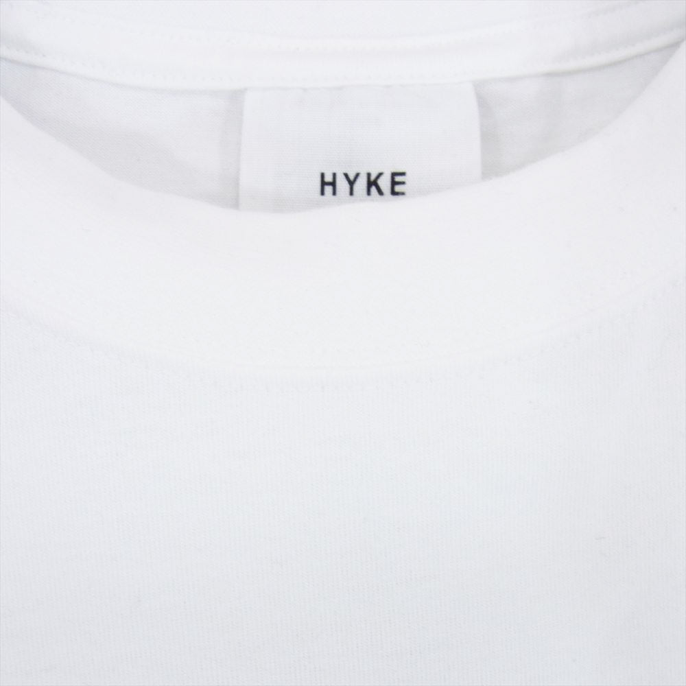 HYKE ハイク 12364-0201 ボリュームスリーブ ロングスリーブ 長袖 Tシャツ ロンT ホワイト系 S【新古品】【未使用】【中古】
