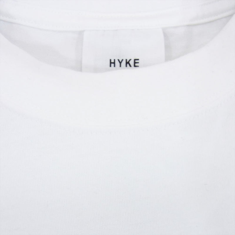 HYKE ハイク 12364-0201 ボリュームスリーブ ロングスリーブ 長袖 Tシャツ ロンT ホワイト系 S【新古品】【未使用】【中古】
