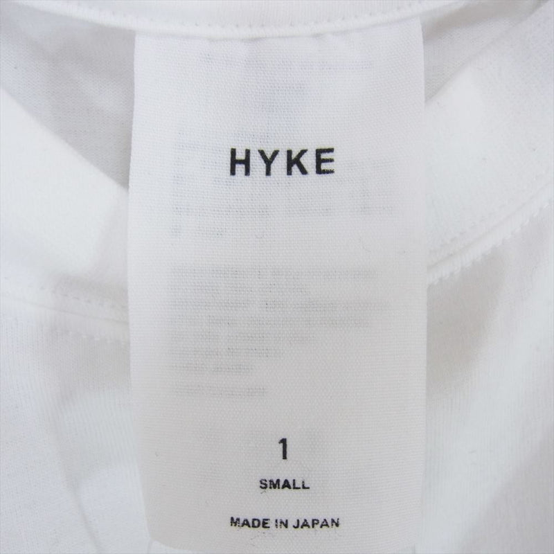 HYKE ハイク 12364-0201 ボリュームスリーブ ロングスリーブ 長袖 Tシャツ ロンT ホワイト系 S【新古品】【未使用】【中古】