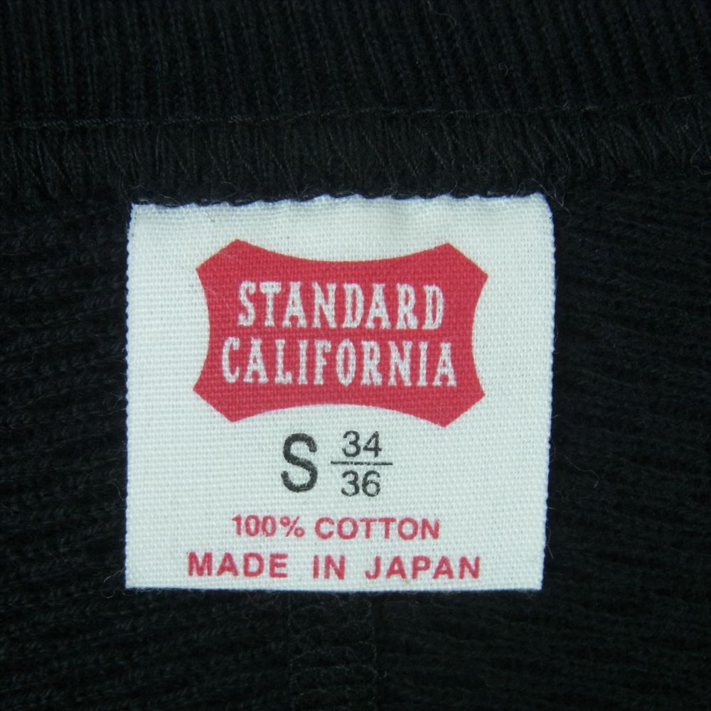 STANDARD CALIFORNIA スタンダードカリフォルニア SD WAFFLE THERMAL LS ワッフル サーマル ロングスリーブ Tシャツ 長袖 ブラック系 S【極上美品】【中古】