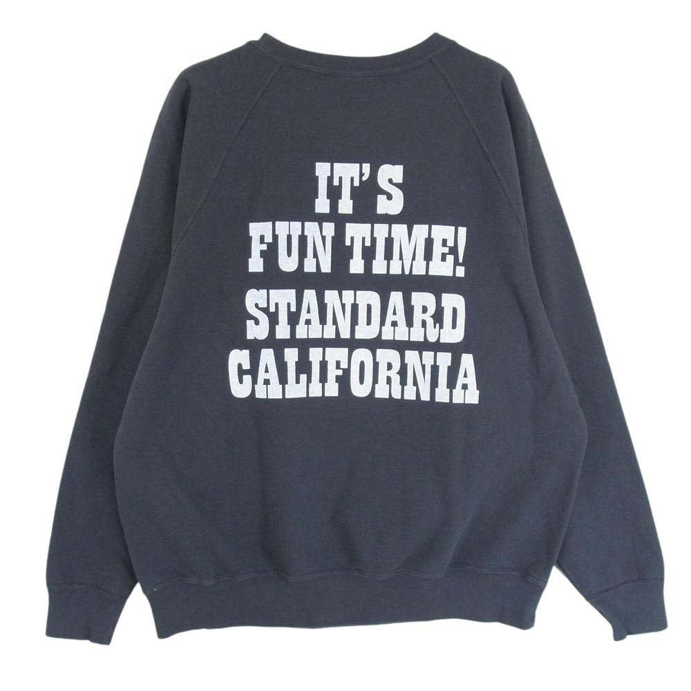 STANDARD CALIFORNIA スタンダードカリフォルニア SNOOPY スヌーピー SD COWABUNGA CREW SWEAT カワブンガ クルー スウェット トレーナー グレー系 L【極上美品】【中古】