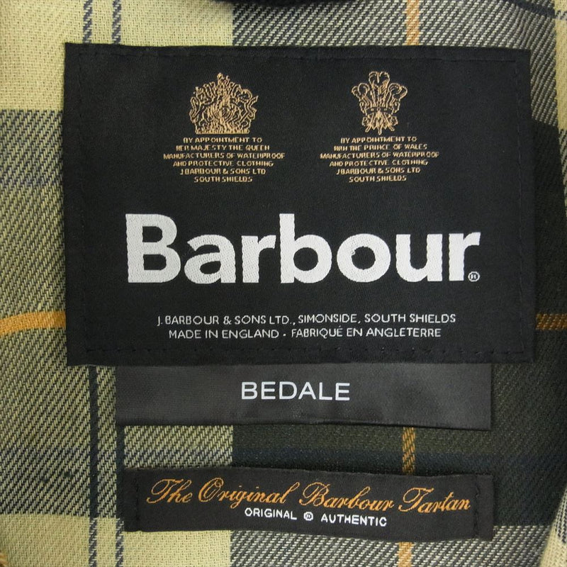 Barbour バブアー 231MWX0018 BEDALE ビデイル ワックス オイルド コットン ブルゾン ジャケット ダークグリーン系 38【極上美品】【中古】