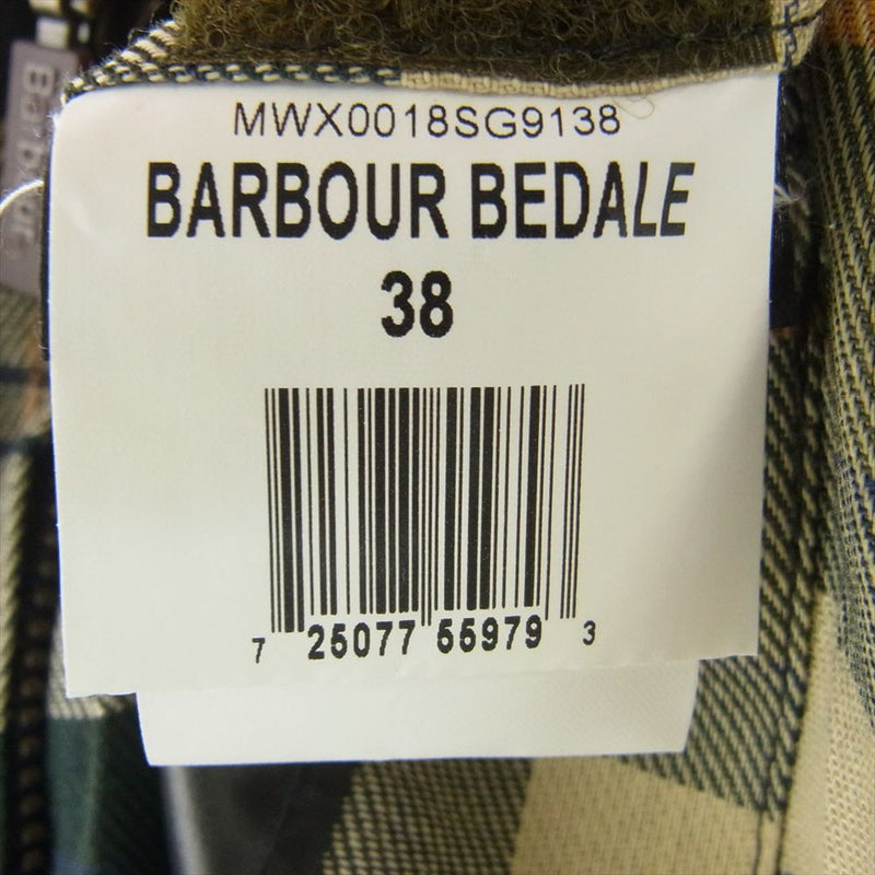 Barbour バブアー 231MWX0018 BEDALE ビデイル ワックス オイルド コットン ブルゾン ジャケット ダークグリーン系 38【極上美品】【中古】