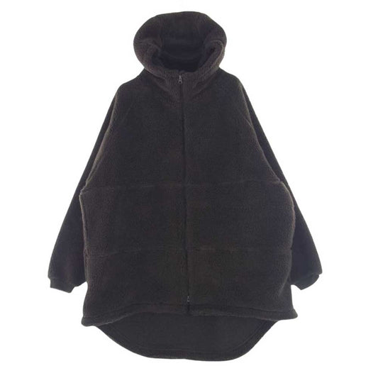 アップスケープオーディエンス AUD7101 ジップアップ フード ボア ジャケット パーカー ブラウン系 S【極上美品】【中古】
