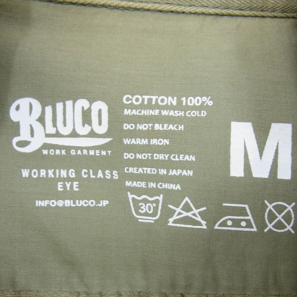 ブルコ WORK GARMENT ワーク ガーメント パッチワーク 長袖 シャツ ジャケット カーキ系 M【中古】