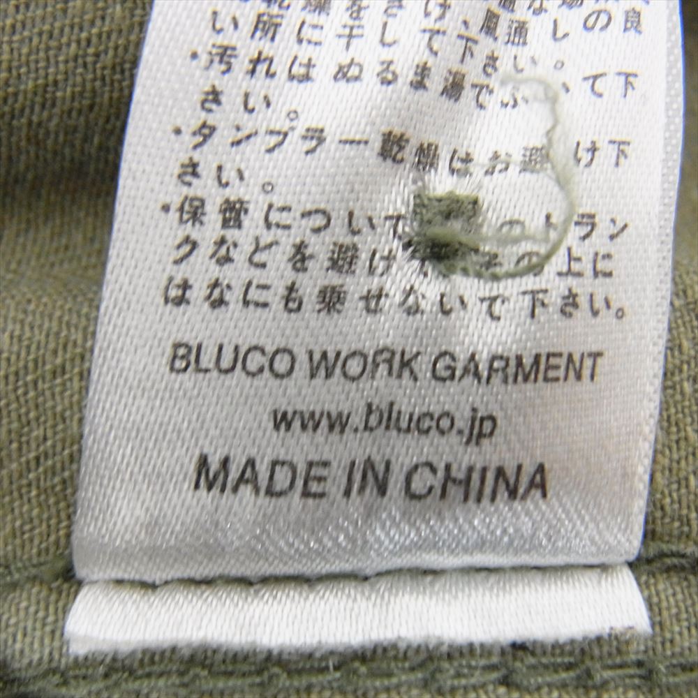 ブルコ WORK GARMENT ワーク ガーメント パッチワーク 長袖 シャツ ジャケット カーキ系 M【中古】