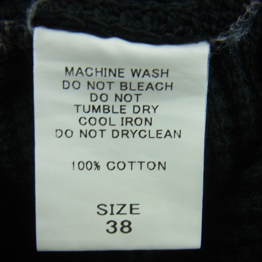 スカルフライト DOUBLE THERMAL CREW NECK サーマル クルーネック ワッフル カットソー 長袖 ブラック系 グレー系 38【中古】