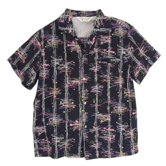 JELADO ジェラード starry gate Vincent Shirts ヴィンセントシャツ 総柄 オープンカラー 半袖 シャツ ブラック系 M【中古】