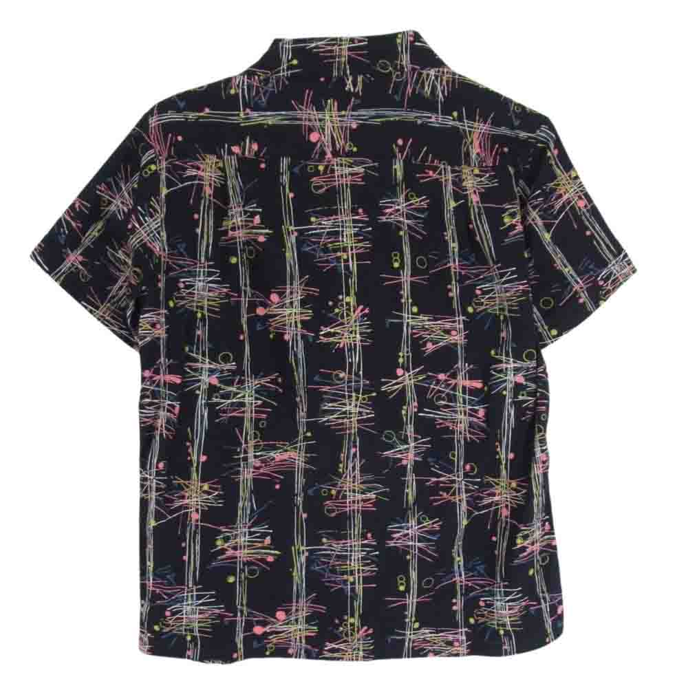 JELADO ジェラード starry gate Vincent Shirts ヴィンセントシャツ 総柄 オープンカラー 半袖 シャツ ブラック系 M【中古】