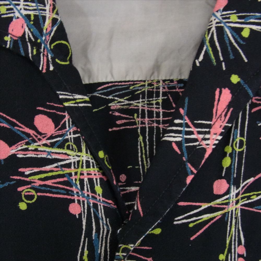 JELADO ジェラード starry gate Vincent Shirts ヴィンセントシャツ 総柄 オープンカラー 半袖 シャツ ブラック系 M【中古】