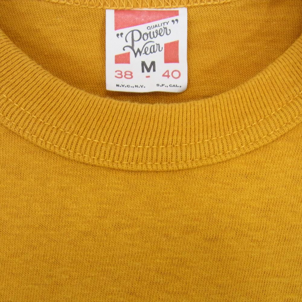 FREEWHEELERS フリーホイーラーズ POWER WEAR パワーウェア フェルト 半袖 Tシャツ イエロー系 M【中古】