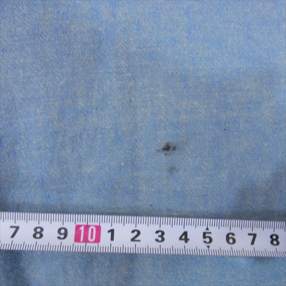 カリフォルニアライン ウェスタン シャンブレー ネップ 長袖シャツ ブルー系 36【中古】