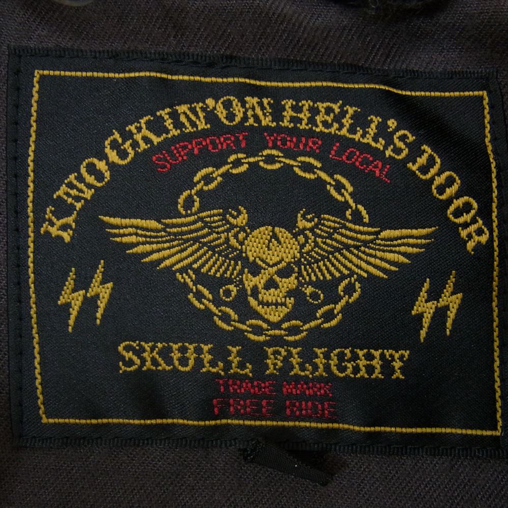 スカルフライト ウール チェック シャツ ジャケット グレー系 38【中古】