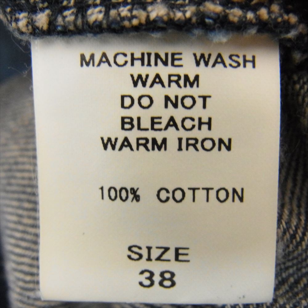 スカルフライト デニム ウエスタン シャツ インディゴブルー系 M【中古】