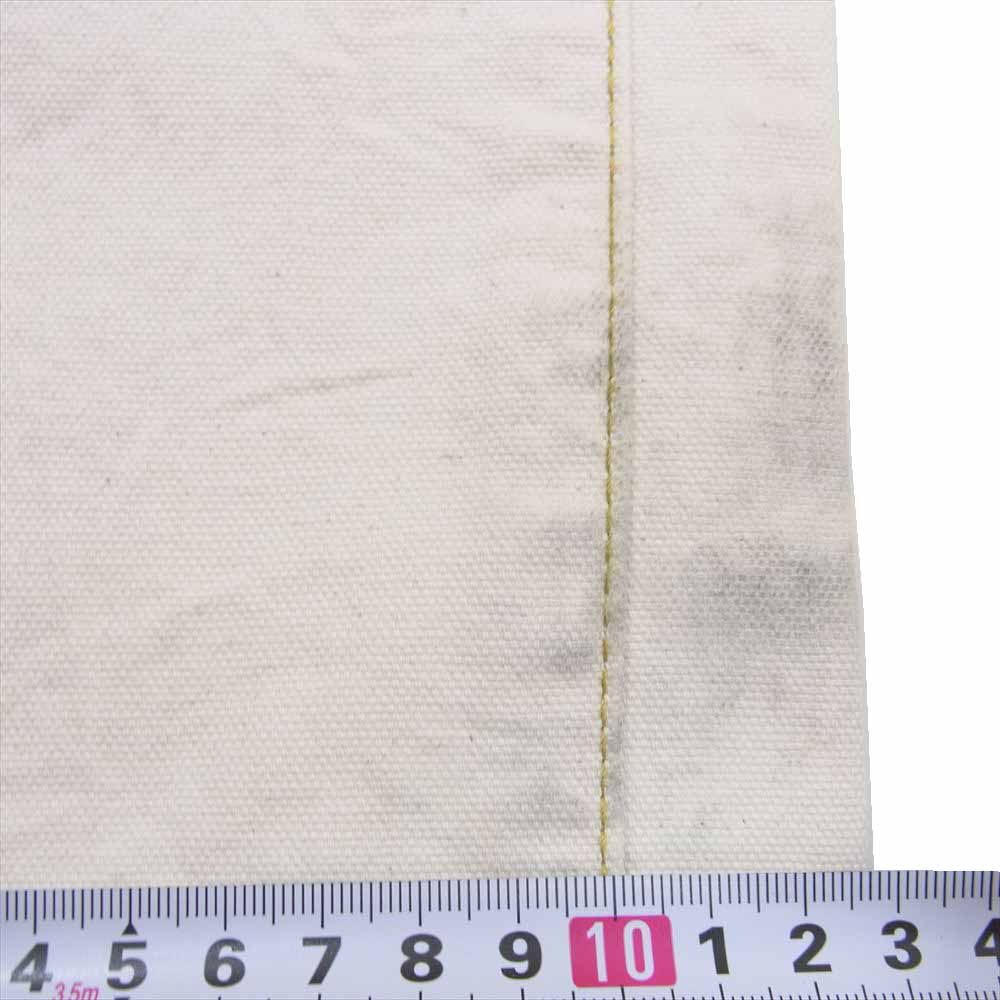 カリフォルニアライン ボタンフライ シンチバック ダブルニー ペインター ワーク パンツ オフホワイト系 29【中古】