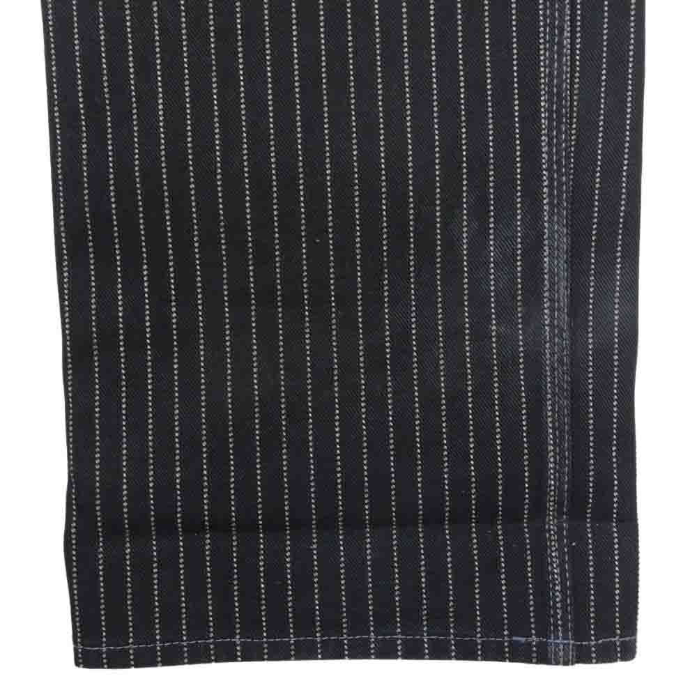 IRON HEART アイアンハート ウォバッシュ ストライプ エンジニア ペインター パンツ ブラック系 31【中古】