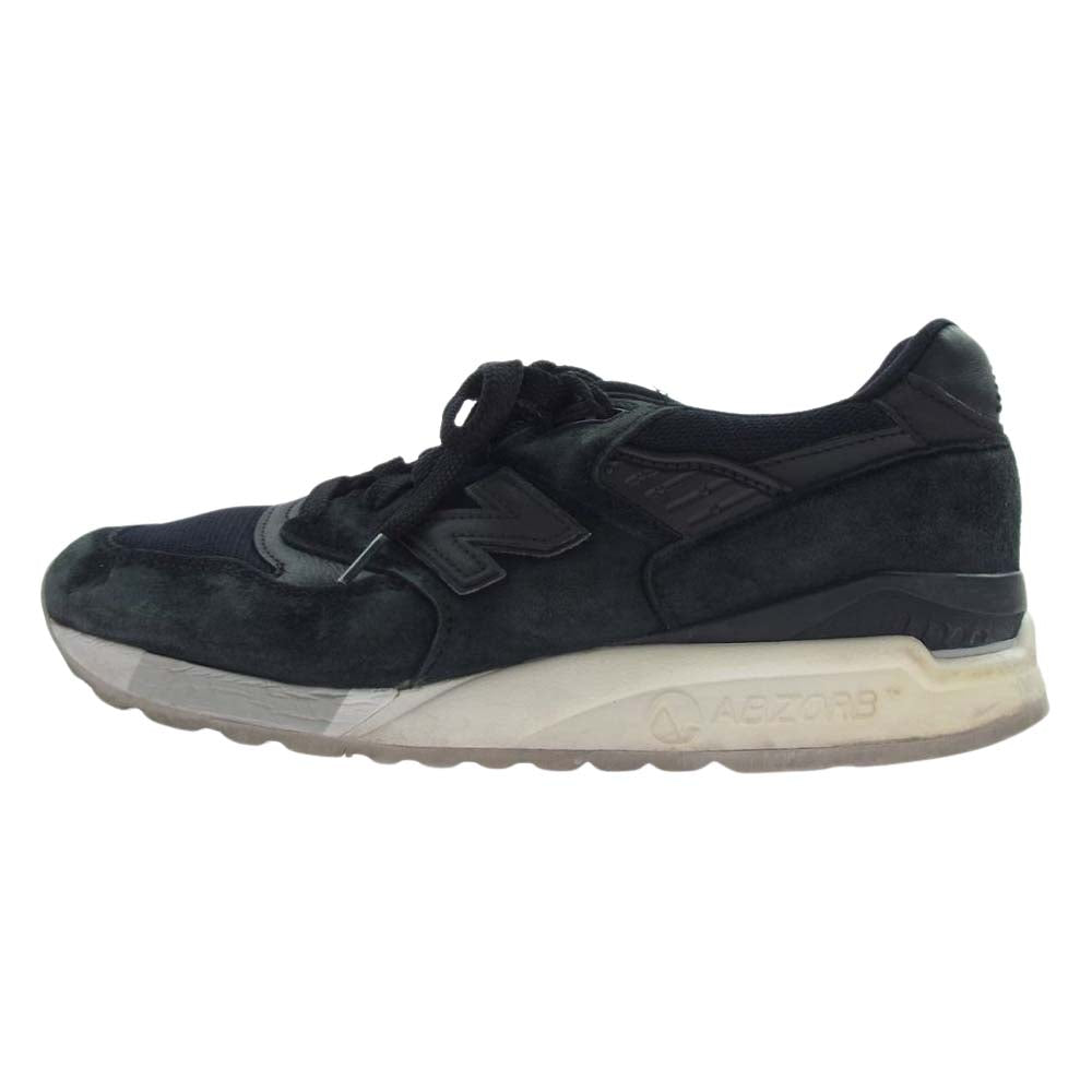 NEW BALANCE ニューバランス M998NJ USA製 スエード ローカット スニーカー ブラック系 26.5【中古】
