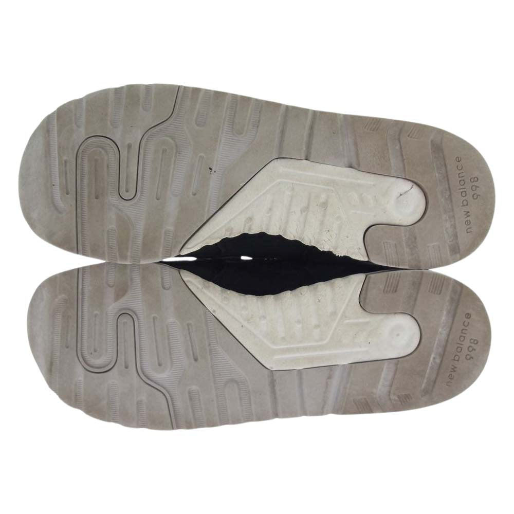 NEW BALANCE ニューバランス M998NJ USA製 スエード ローカット スニーカー ブラック系 26.5【中古】