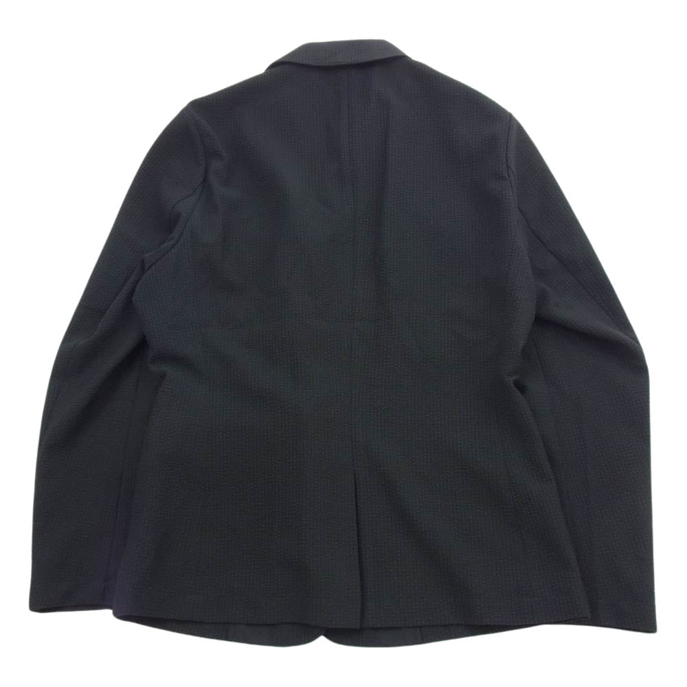 AKM エイケイエム SEER SUCKER シアサッカー 2B テーラードジャケット スラックスパンツ セットアップ ブラック系 JPS【中古】