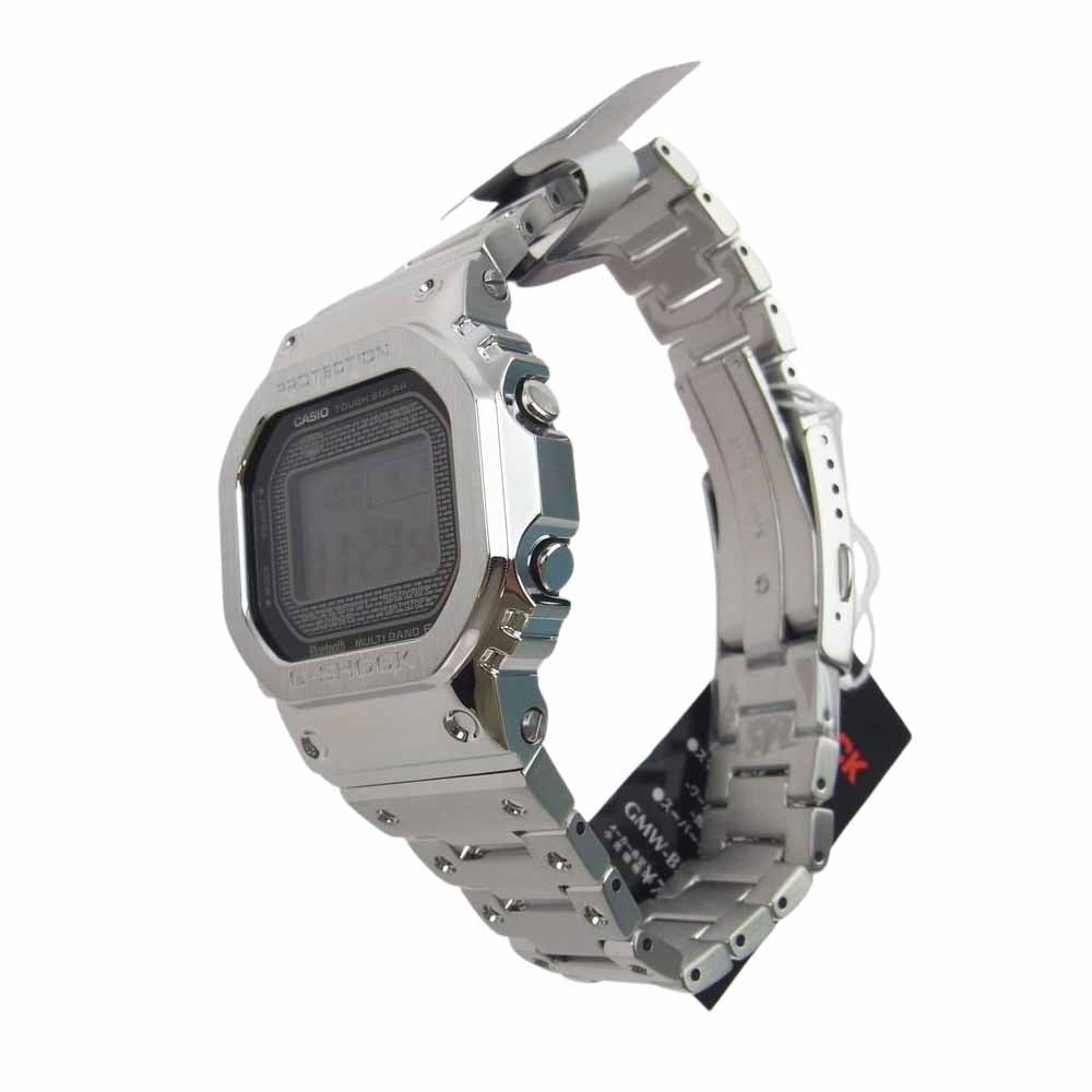 CASIO G-SHOCK カシオ ジーショック GMW-B5000D-1JF フルメタル ソーラー電波時計 Bluetooth? スマートフォンアプリリンク スーパーイルミネーター 腕時計 シルバー系【極上美品】【中古】