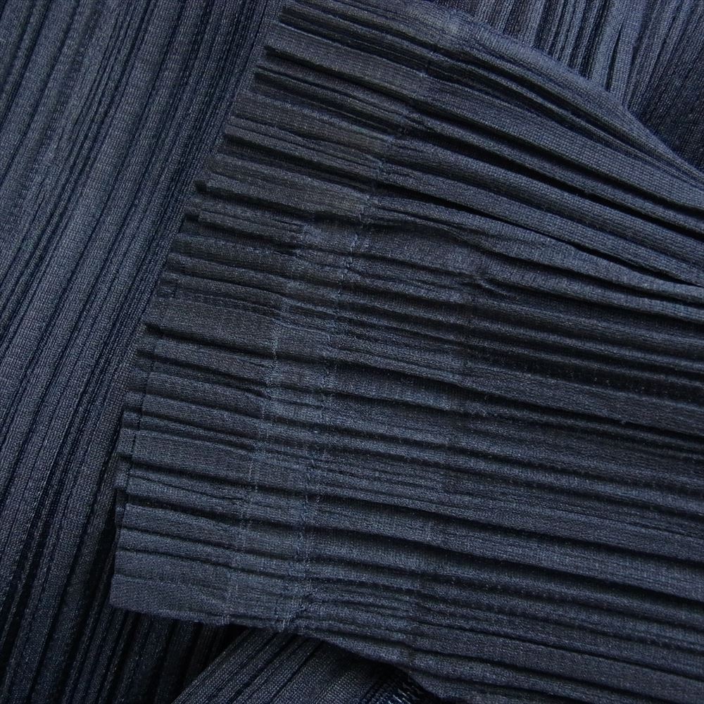 PLEATS PLEASE プリーツプリーズ イッセイミヤケ PP43-JC141 プリーツ加工 フルジップ ジップアップ パーカー ネイビー ネイビー系【中古】